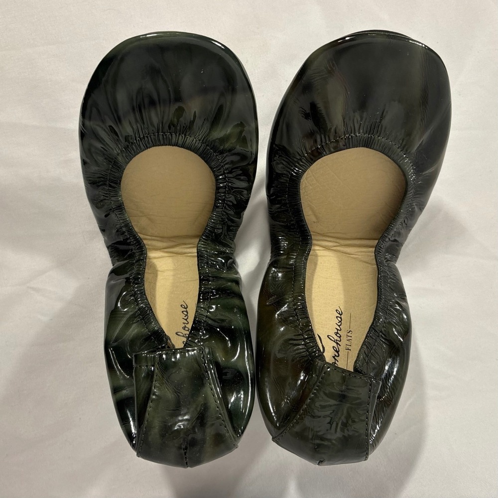 The Storehouse Flats Evergreen Patent Leather Ballet Flat Foldable Shoes